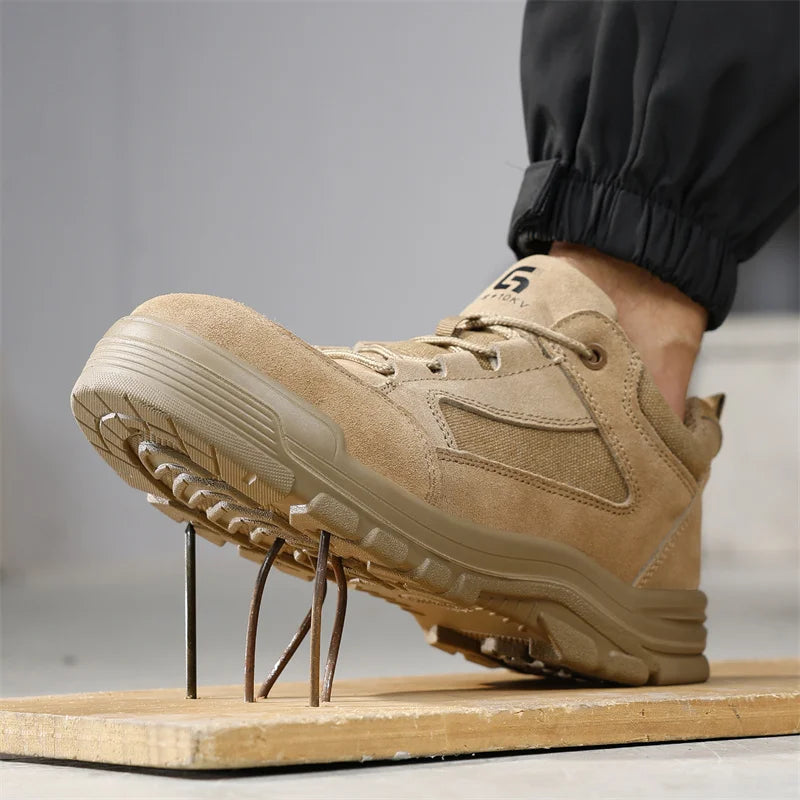 Fashion 2025 Plastic Toe Summer Breathable Labor Shoes Composite Toe Cap Indestructible Work Safety Boots Sneakers Male Footwear