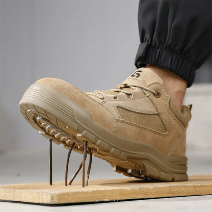 Fashion 2025 Plastic Toe Summer Breathable Labor Shoes Composite Toe Cap Indestructible Work Safety Boots Sneakers Male Footwear
