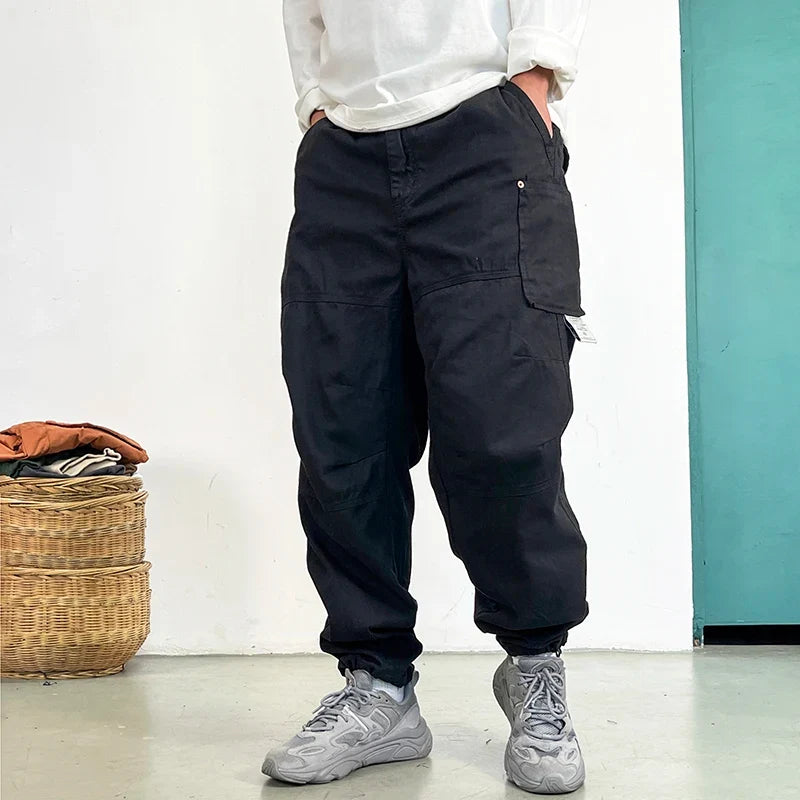 High Quality Cargo Pants Japanese Streetwear Baggy Pants For Men Plus Size Cotton Joggers Harajuku Fashions Casual Trousers