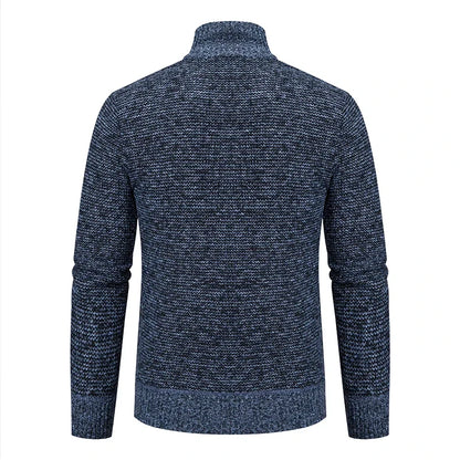Autumn Winter Sweater Men's Loose Cardigan New Cold High Neck Jumpers Patchworked Windbreaker Casual Jackets