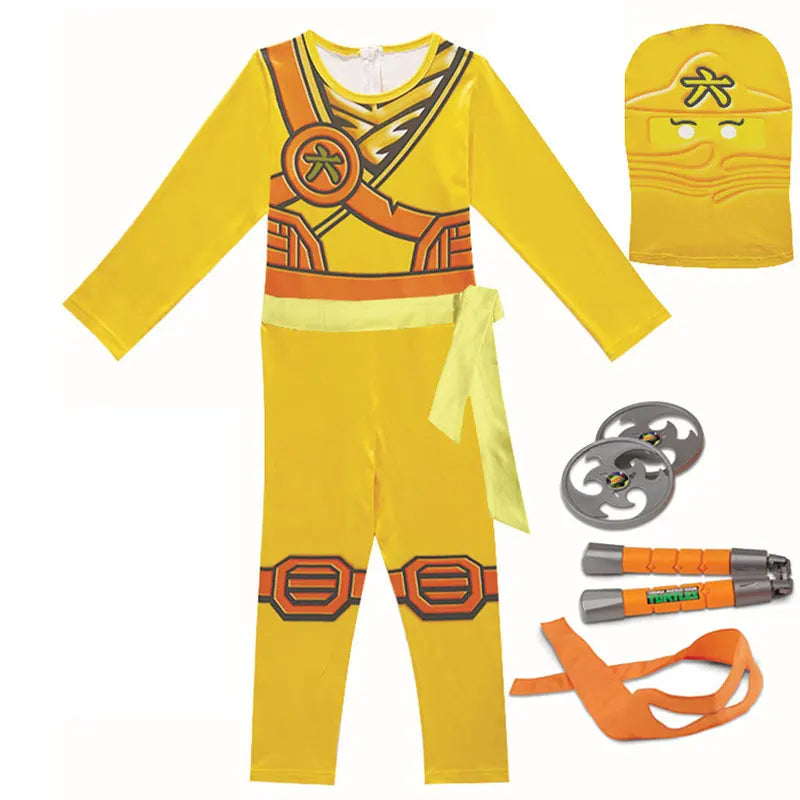NINJA cosplay Boys Advanced Latest Role Playing Costume Jumpsuit Set Halloween Christmas Party Ninja Superhero Set Cosplay
