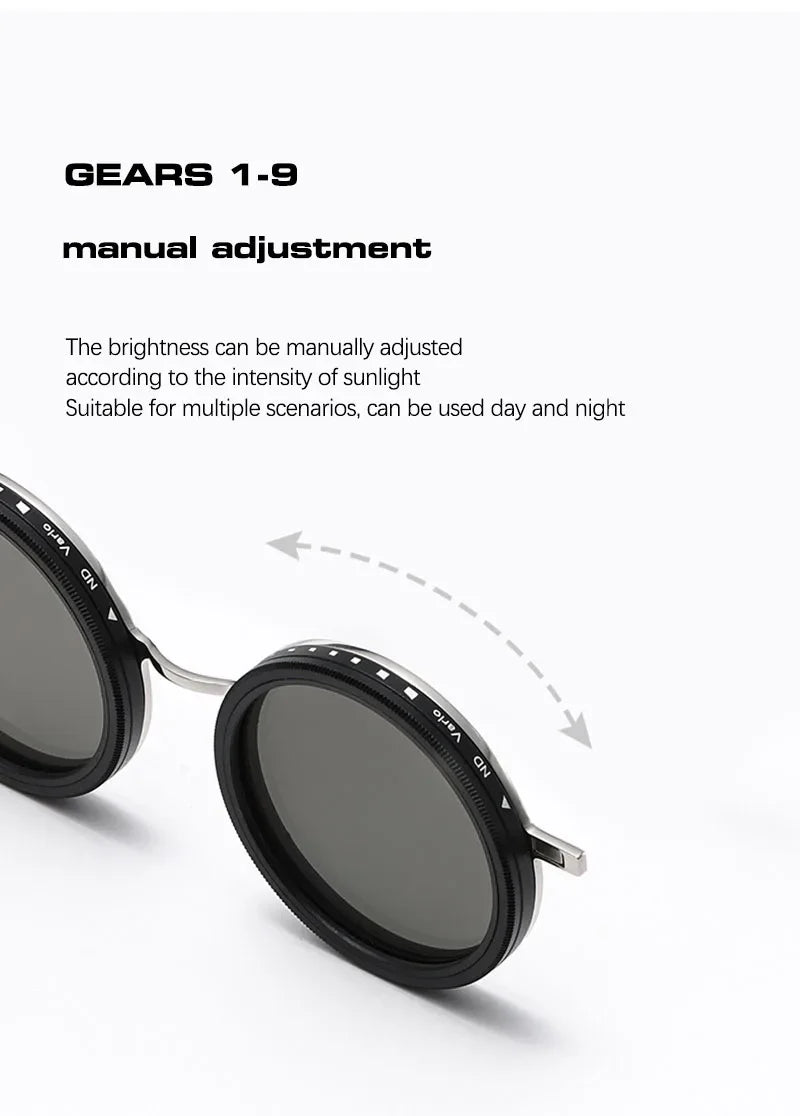 High Quality Magnetic Clip ND9 Rotating Adjustable Dimming Polarized Sunglasses Prescription Available Fishing Shades UV400