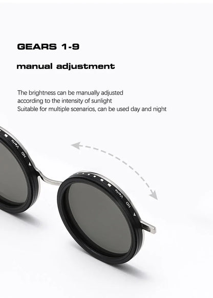 High Quality Magnetic Clip ND9 Rotating Adjustable Dimming Polarized Sunglasses Prescription Available Fishing Shades UV400