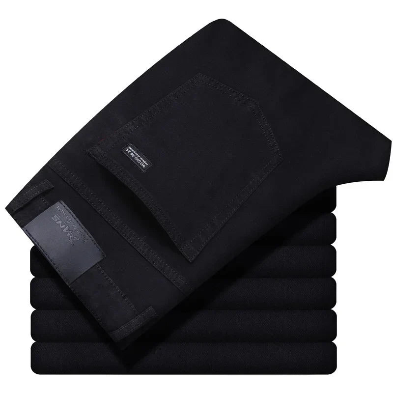 Men Classic Advanced Fashion Brand Jeans Jean Homme Man Soft Stretch Black Biker Masculino Denim Trousers Mens Pants Overalls