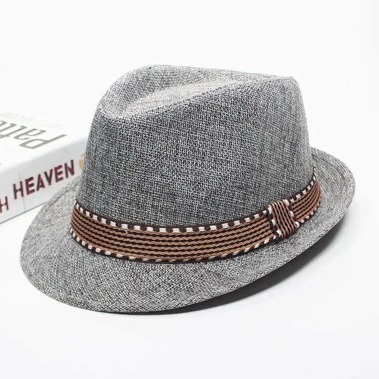 Summer Fedoras Spring and Summer Korean Party Jazz Hat Cotton Linen Top Hat  for Buchet Hat Panama Cap