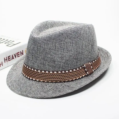 Summer Fedoras Spring and Summer Korean Party Jazz Hat Cotton Linen Top Hat  for Buchet Hat Panama Cap