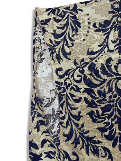 2026 Vintage Printed Dress Fashionable and Elegant V-Neck Short-Sleeved Jumpsuit Long Skirt Women's Clothing