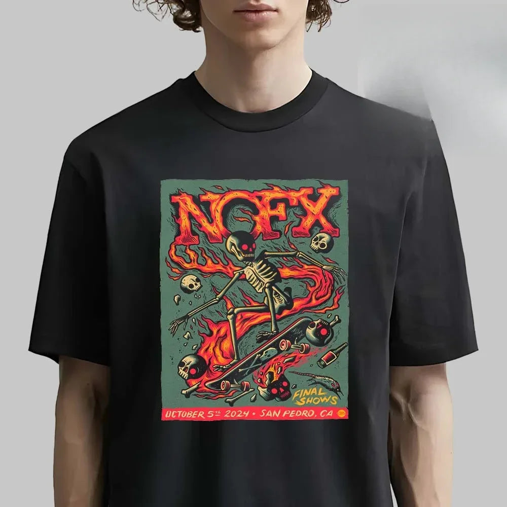 Men Women Fans Essentials Short Sleeve Tops Fashion Brand Summer Casual Daily Tee NOFX Rock Band Graphic Cotton T-shirt Unisex