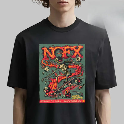 Men Women Fans Essentials Short Sleeve Tops Fashion Brand Summer Casual Daily Tee NOFX Rock Band Graphic Cotton T-shirt Unisex