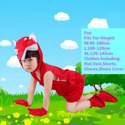 Cute Multiple Animal Costume Children Kids Boys Girls Summer Short Cosplay Costumes  Carnival Party Dress Halloween