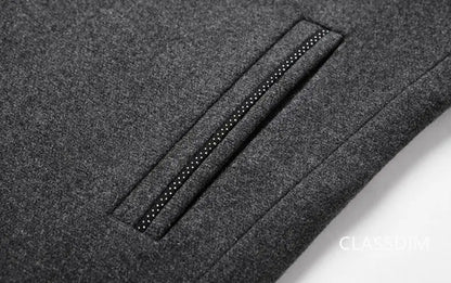 New Spring Men Cashmere Blazers Suits Jackets Stand-up Collar Business Casual Suits Coats Male Slim Fit Blazers Jackets Coats 4X