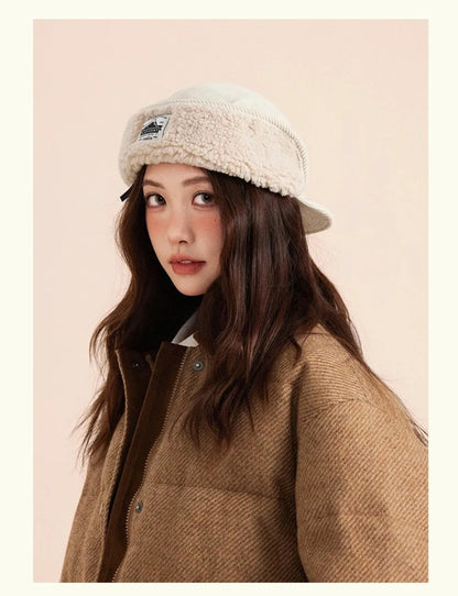Versatile Retro Bomber Hats Fleece-Lined Warm Corduroy Caps Windproof Earflap Lei Feng Caps Autumn Winter Men Women Wear
