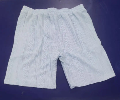 Men's Jacquard Casual Shorts Summer Harajuku Solid Sweatpants Fashion Men Short Pants Retro Men Clothes Roupas Streetwear New