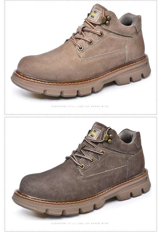 Men's Boots Genuine Leather Soft Sole Comfortable Autumn Winter Ankle Boots Classical Outdoor Casual Shoes For Men