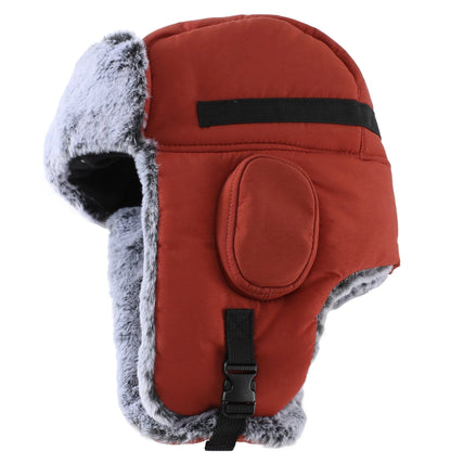 Men's Trapper Hat With Faux Fur Linning Eskimo Windproof Waterproof Winter Warm Hats Ushanka Hunting Skiing Hat