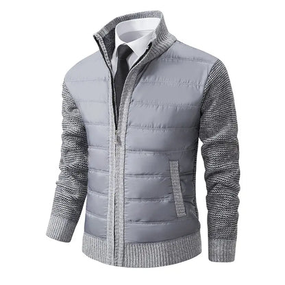 Men Cardigan Sweater Coat 2025 Autumn Winter Korean Warm Thickened Stand Collar Zipper Solid Casual Jacket Fashion Men Clothing
