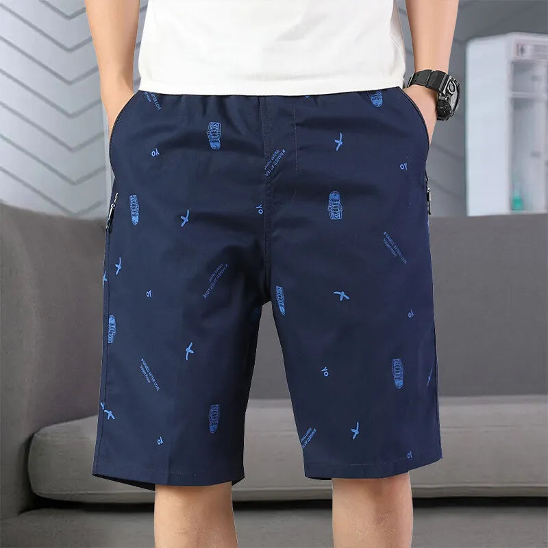 Men Light Weight Beach Shorts Summer Casual Sweat Shorts Baggy Sports Wide Leg Print Gym Running Shorts