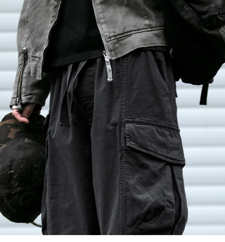 Oversized Cargo Pants For Men Multi Pocket Loose Fit Streetwear Casual American Style Korean Trendy Fashion Straight Leg Pants