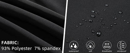 Men's Skiing Snow Pants Camping Fleece Lined Waterproof Winter Insulated Hiking Trekking Pant Outdoor Work Hunting