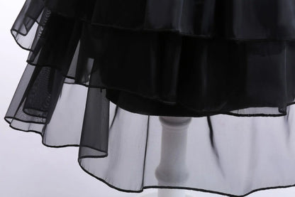 Wednesday Cosplay For Girls Costume Movie Addams Dresses for Girl Kids Mesh Party Dresses Halloween Carnival Costumes 4-12Yrs