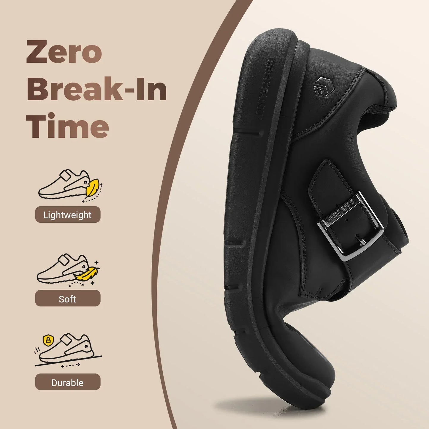 Men's Leather Shoes Wide Shoes for Swollen Feet Men's Diabetic Walking Shoes for Outdoor Business Walking Shoe