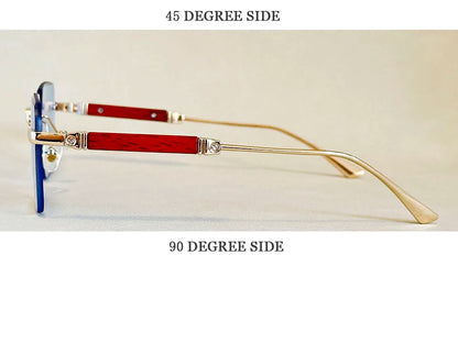 Vintage Square Sunglasses For Men Rimless Sunglasses Women Trendy Retro Fashion Glasses Gafas De Sol Hombre Lunette Soleil Femme