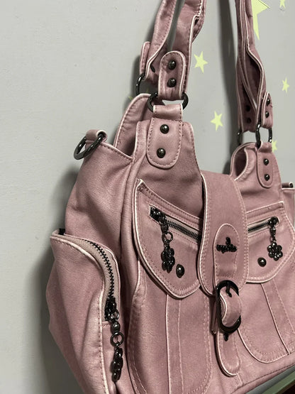 Vintage Women Handbags PU Shoulder Bag Satchel Top-handle Shoulder Bag Fashion Dumpling Pack Multi-pockets Shoulder Bags