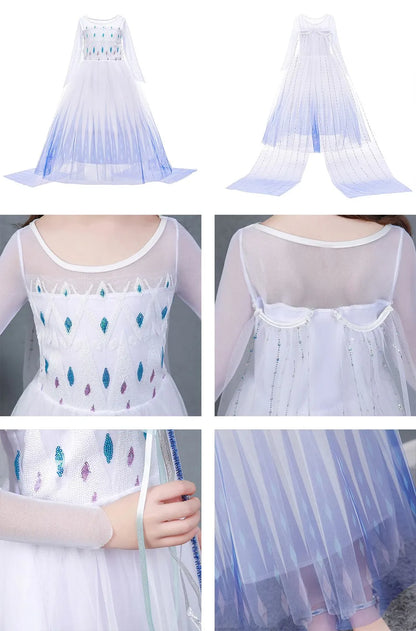 Kids Encanto Mirabel Isabela Dolores Costume Girls Elsa Belle Rapunzel Mermaid Carnival Cosplay Dress Children Princess Clothes