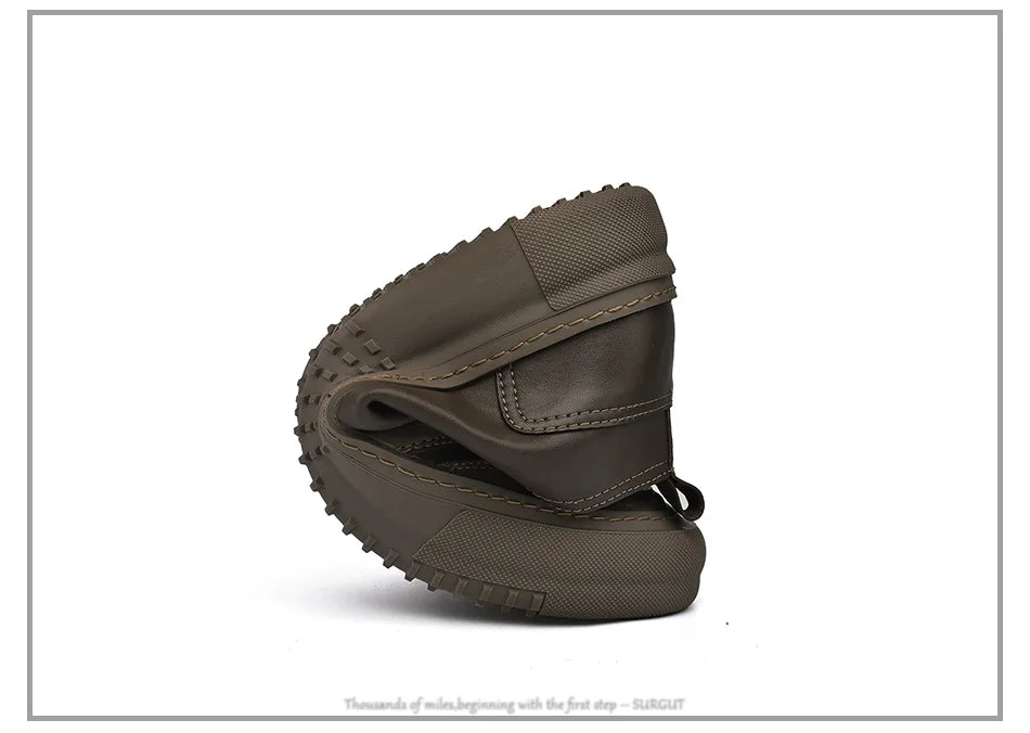 Autumn Winter New Luxury Men's Leather Shoes Comfortable Oxford Fashion Walking Shoes Non-slip Rubber Sole Man Shoes