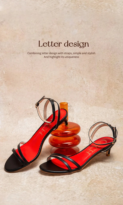 Womens Sandals Round Open Toe Kitten Heels Adjustable Ankle Strap Low Heels Heeled Sandals for Women Summer Dress Shoes 3cm
