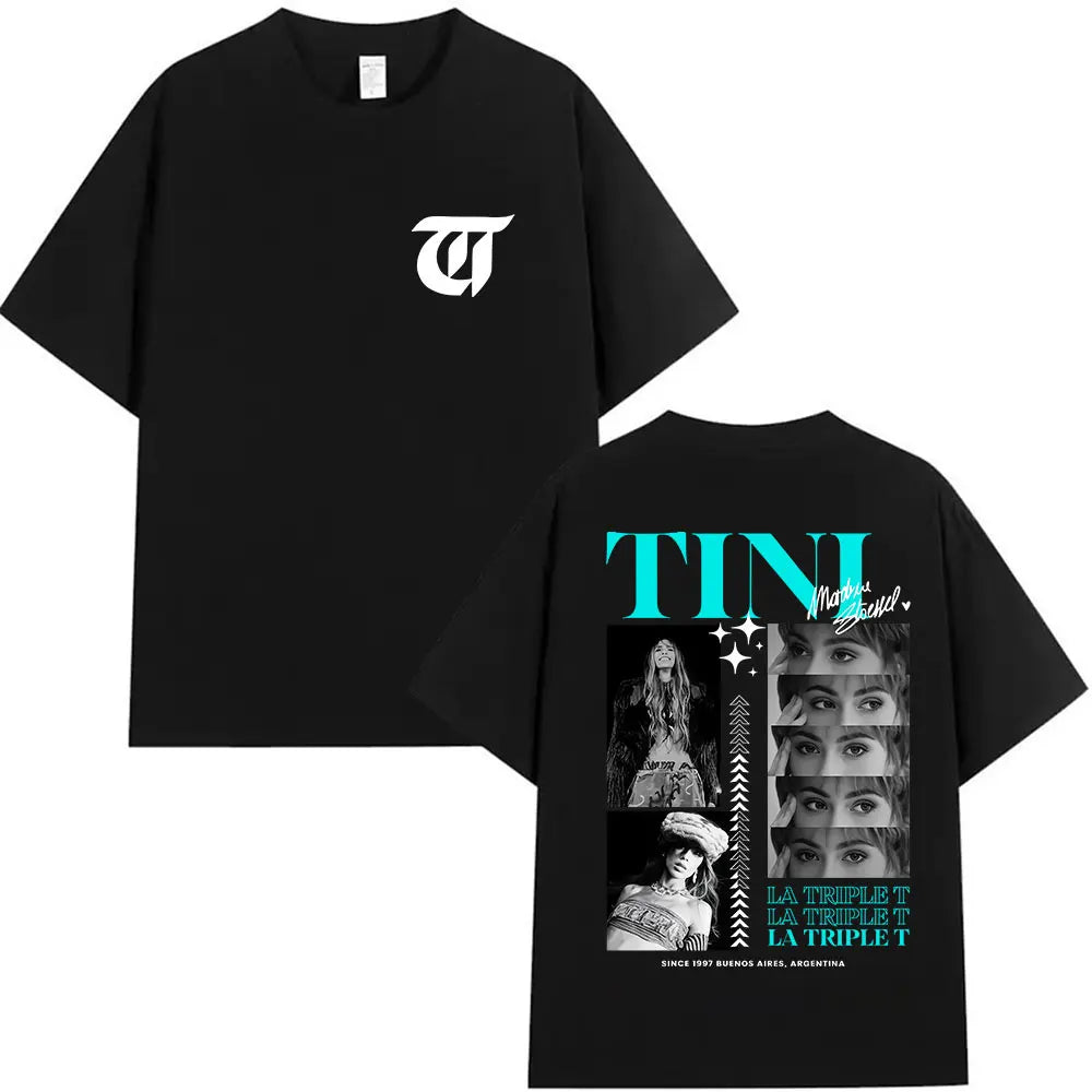 Singer TINI STOESSEL Futtura Tour New Album 2025 Graphic T-shirts Men Women Fashion Harajuku Short Sleeve Cotton Tees streetwear