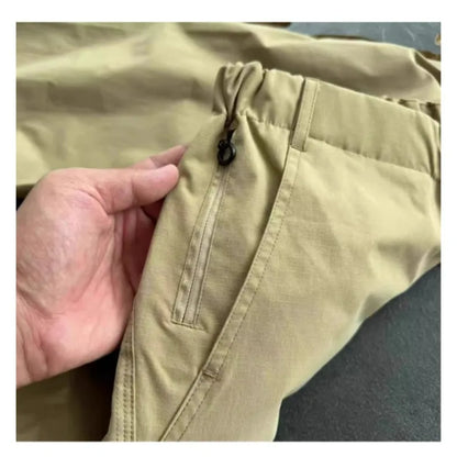 Men's Hiking Pants Waterproof Windproof American Workwear Light Weight Cargo Pants Men Loose Outdoor Trekking Trousers Male