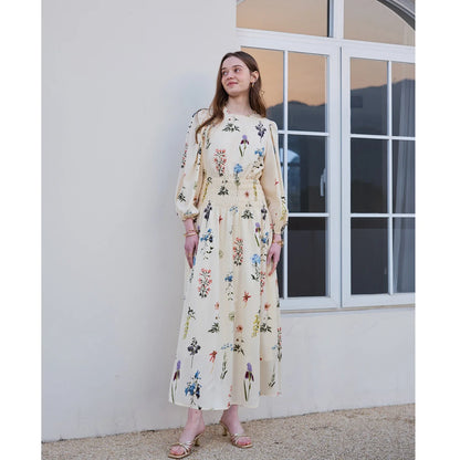 AP SS26 Women Smock Floral Dress Sweet Style