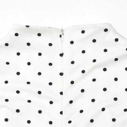 White Polka Dot Long Dress Summer Sexy High-Waisted Vintage Print Sleeveless Dress Casual Party Vacation New Women Dress