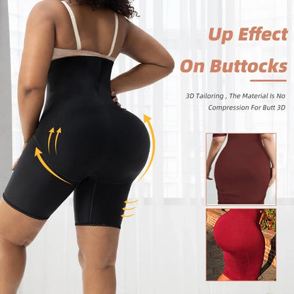 High Waist Body Shaper Women Postpartum Recovery Tummy Control Butt Lifter Zipper With Inner Hooks In Front Shapewear Shorts