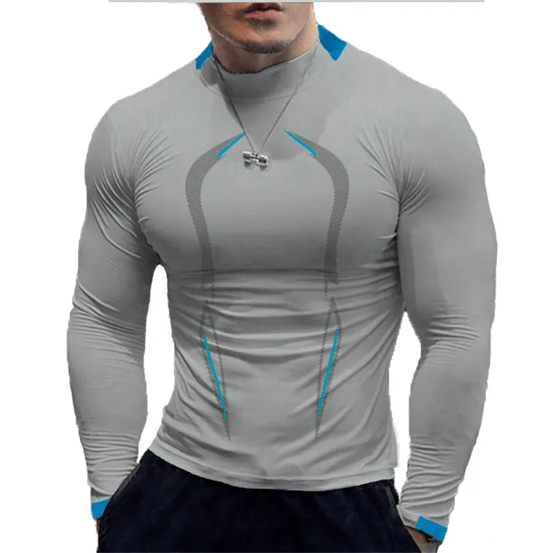 Summer Outdoor Long Sleeve T-Shirt Men 2024 New Quick Dry Breathable Air Conditioning Outdoor Sun Protection Running Outer Wear