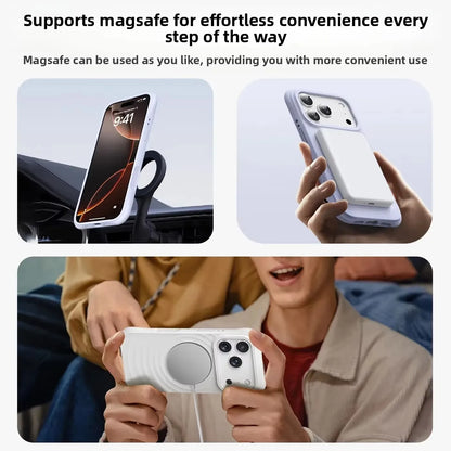 Water Ripple Silicone For Magsafe Wireless Charge Magnetic Phone Case For iPhone 17 16 15 14 Pro Max Air Soft Shockproof Cover
