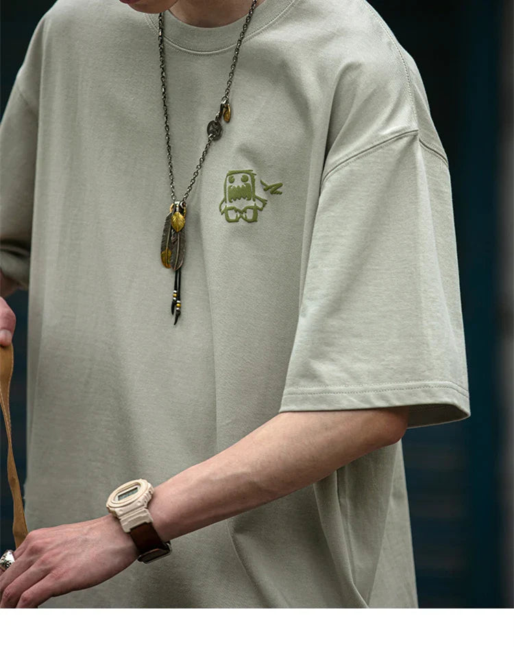 Summer Korean Oversize T-Shirt For Men Streetwear Harajuku High Quality Short Sleeve Loose Casual Tops Hip Hop Trendy Tee Male