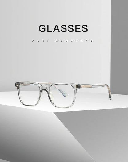 Men's Square Classic Eyeglass Frames Myopia Hyperopia Anti-Blue Light Reading Glasses Customizable Prescription PFD2082