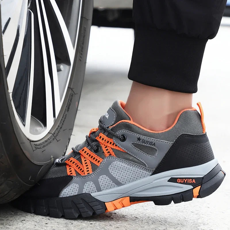 Men Steel Toe Safety Shoes Indestructible Construction Working Shoes Protection Male Footwear Breathable Hiking Industry Boots