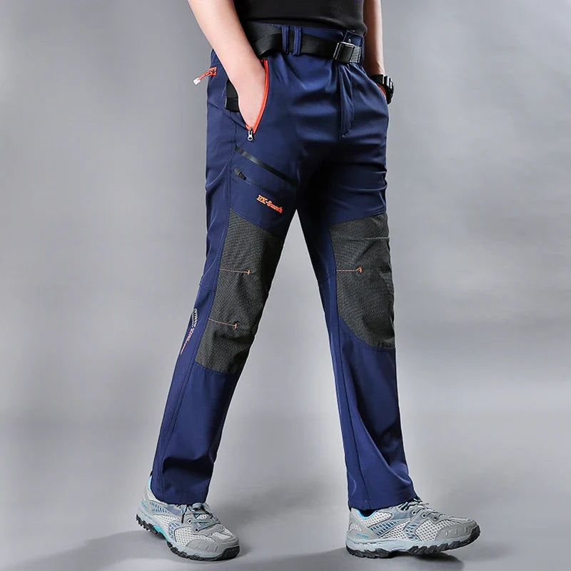 Free Belt Outdoor Cargo Pants Men Hiking Camping Quick Dry Pant Waterproof Elastic Spring Summer Climbing Trekking Trousers