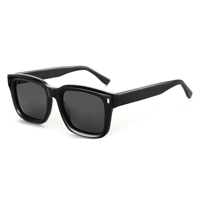 2026 Classic Design Polarized Sunglasses Unisex Handmade Acetate Thick Frame Sun Glasses Male Trend Square Shades