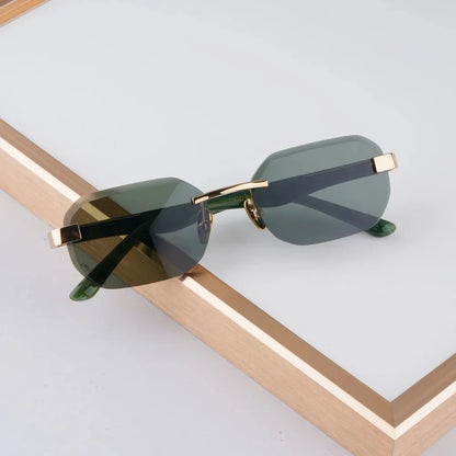 Boundless Germany Designer Sunglasses Square Men Women Alloy Acetate Luxury Brand Trendy Classical Diamond Cutting UV400 Gafas