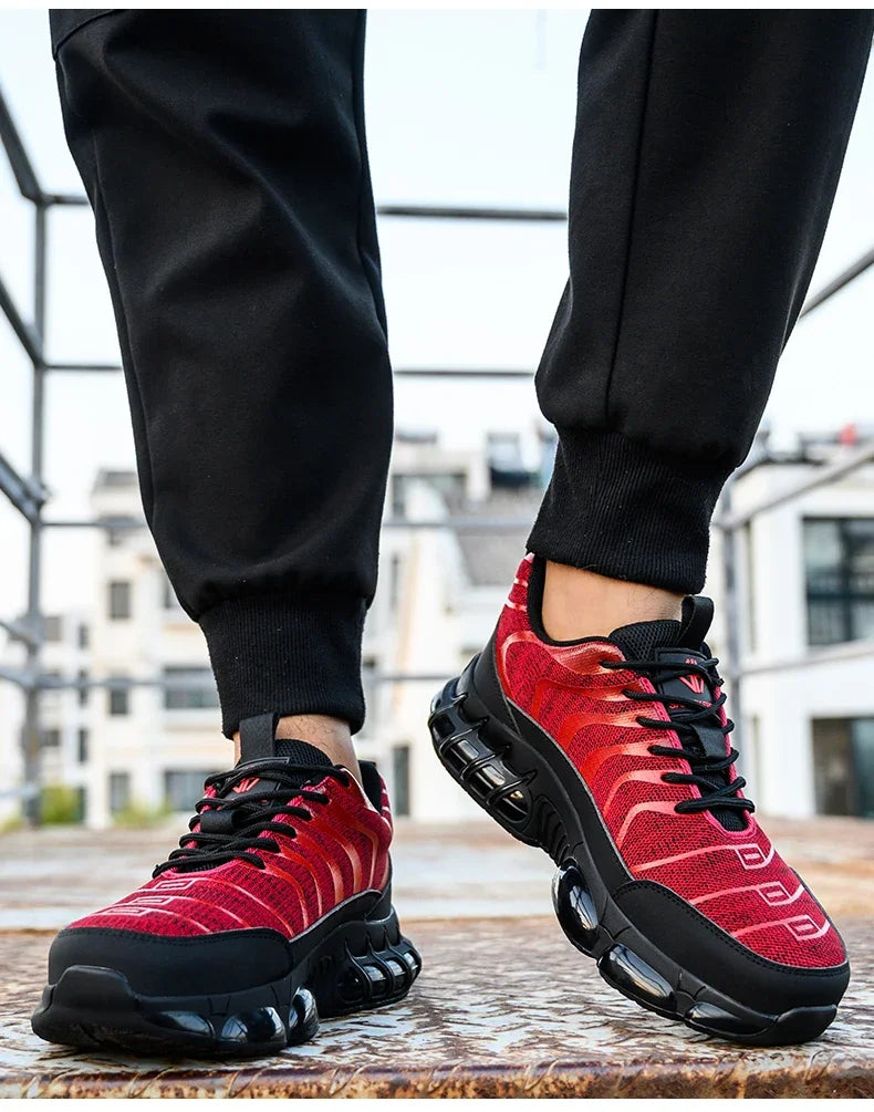 New 2024 Fashion Steel Toe Work Safety Shoes For Men Anti-smash Anti-puncture Indestructible Sneakers Protective Male Footwear