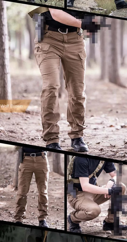 Stretch Canvas 97% Cotton 3% Spandex Tactical Pants For Men Climbing Hiking Trekking Cargo Pants Trousers