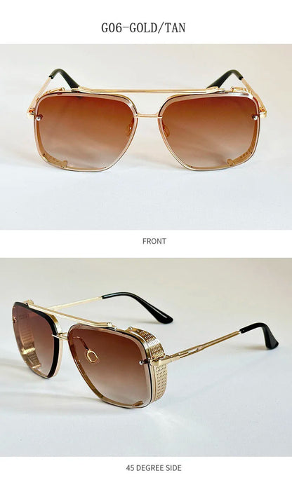 2025 Steampunk Sunglass Men Vintage Square Sunglasses Women Trendy Retro Punk Fashion Glasses Gafas De Sol Hombre Luxe Zonnebril