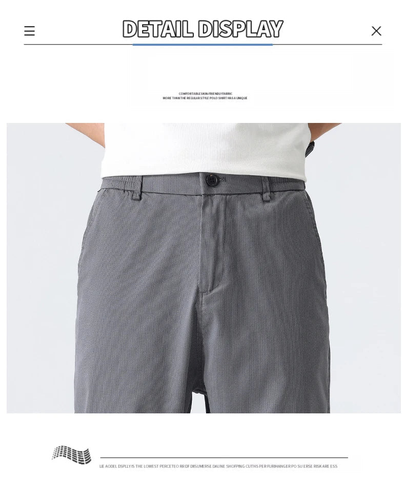 Coffee Ultra-thin Wide Pants Men Lyocell Fabric Breathable Soft Straight Casual Trousers Loose Simple Male Sweatpants