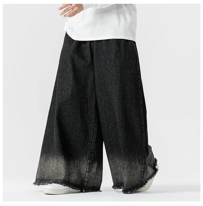 Streetwear Men Wide Leg Jeans Oversized Fashion Loose Jean Pants Male High Street Jogger Woman Denim Trousers Plus Size 5XL