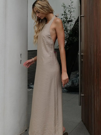 2024 Summer Women Backless Elegant Dress