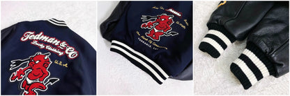 Embroidery Varsity Jacket Men PU Leather Sleeves Oversized Bomber Jackets Women Baseball Coats Streetwear Men Clothing